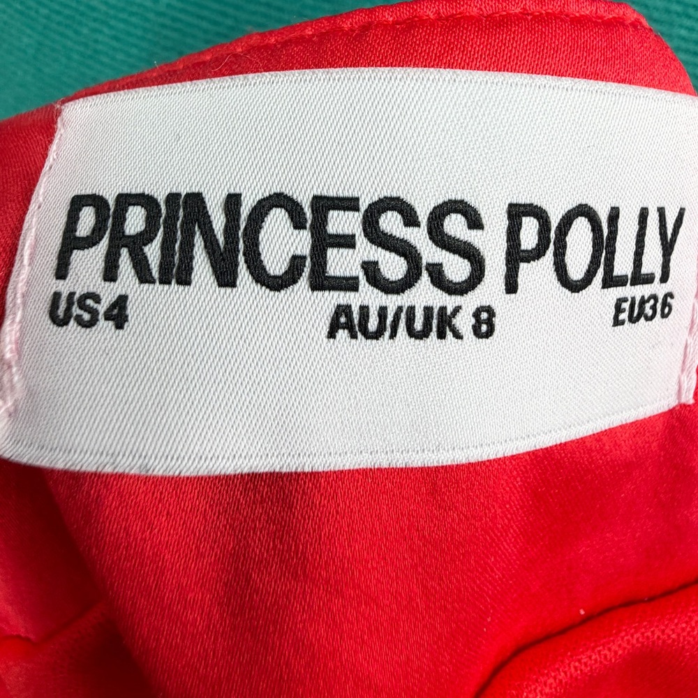 Princess Polly Red Satin Mini Dress Sweetheart Spaghetti Strap Party Dress - Picture 8 of 10